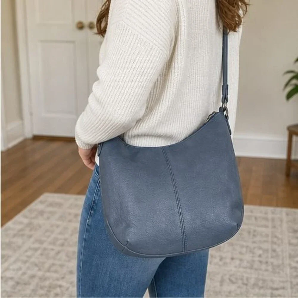 Ivory Pebbled Crossbody Bag